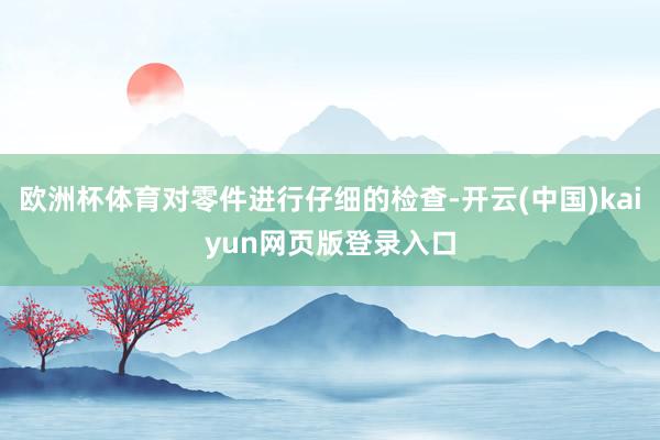 欧洲杯体育对零件进行仔细的检查-开云(中国)kaiyun网页版登录入口